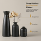 Ceramic Vase Set of 3 Decorative Pieces