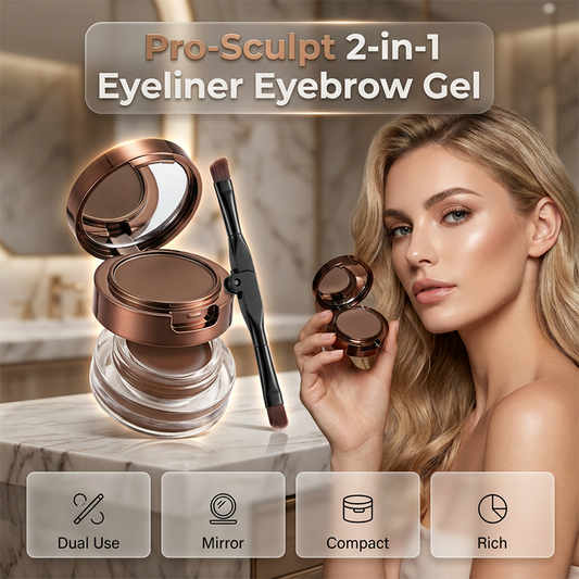 📢📢Buy 2 Get 1 Free !! ⏰ Waterproof & Smudge-Proof! 2-in-1 Eyeliner & Brow Gel for a Flawless Look in Seconds. ✨