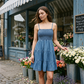 📢📢30% OFF !!  & Free Shipping⏰Breezy Summer Denim Sundress | Smocked Bodice & Flowing Tiered Skirt | Soft Breathable Sleeveless Dress for Women
