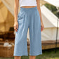 📢📢40% OFF !! ⏰Women's High-Waist Smocked Wide-Leg Pants