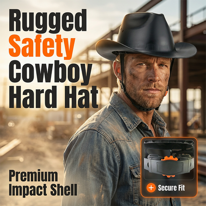 📢📢40% OFF !! ⏰Cowboy Safety Hard Hat Wide Brim Construction Helmet