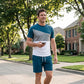 📢📢40% OFF !! ⏰Men Color-Block T-Shirt and Shorts Set