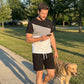 📢📢40% OFF !! ⏰Men Color-Block T-Shirt and Shorts Set