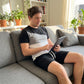 📢📢40% OFF !! ⏰Men Color-Block T-Shirt and Shorts Set