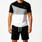 📢📢40% OFF !! ⏰Men Color-Block T-Shirt and Shorts Set