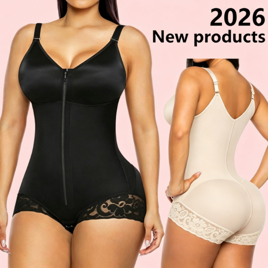 📢📢50% OFF !! ⏰Women's Tummy Control Zip-Up Shapewear Bodysuit