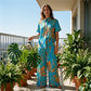 Women’s Casual Short Sleeve Top and Pants Set