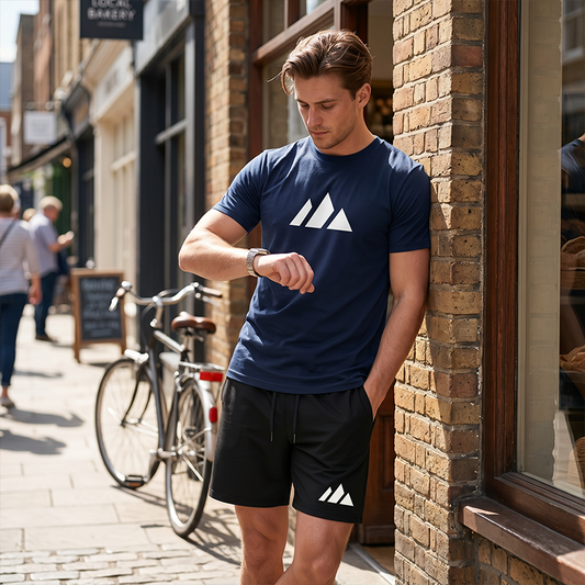 📢📢50% OFF !! ⏰Men's Short Sleeve T-Shirt & Drawstring Shorts Set
