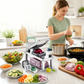 📢📢40% OFF !! ⏰Multifunctional 9-Blade Food Chopper with Storage Container