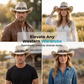 📢📢40% OFF !! ⏰Unisex Suede Cowboy Hat with Vintage Bull Band and Wind Rope