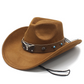 📢📢40% OFF !! ⏰Unisex Suede Cowboy Hat with Vintage Bull Band and Wind Rope