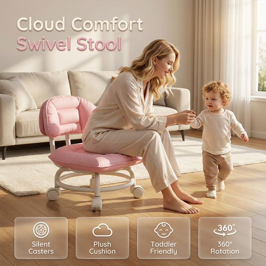 📢📢50% OFF !! ⏰Rolling Low Stool with Backrest⚙️🪑