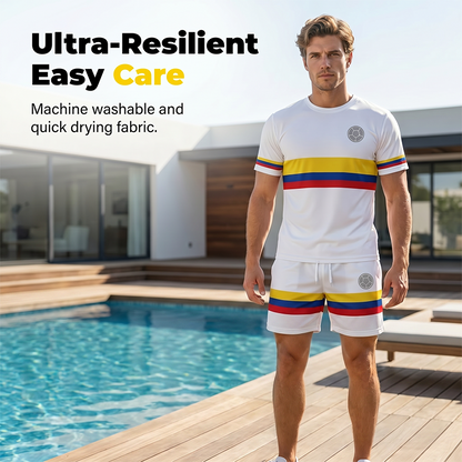 📢📢40% OFF !! ⏰Men's Casual Short Sleeve Tee and Shorts Set