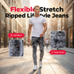 📢📢40% OFF !! ⏰FlatteringMen's Slim Fit Ripped Jeans Stretch Distressed Denim Pants