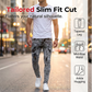 📢📢40% OFF !! ⏰FlatteringMen's Slim Fit Ripped Jeans Stretch Distressed Denim Pants