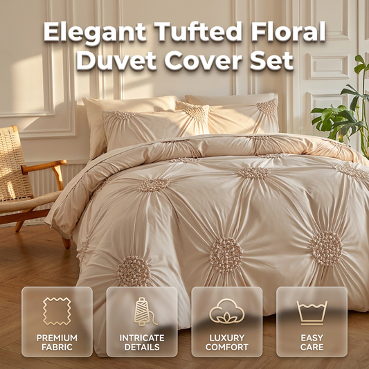📢📢40% OFF  & FREE SHIPPING !! ⏰Elegant Pinch Pleat Duvet Cover Set