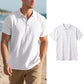 📢📢40% OFF !! ⏰Men's Linen Casual Breathable Short Sleeve Collared Shirt