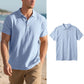 📢📢40% OFF !! ⏰Men's Linen Casual Breathable Short Sleeve Collared Shirt