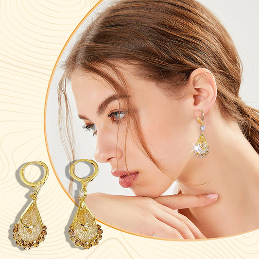 📢📢33% OFF !! ⏰Women's Gold-Plated Teardrop Earrings