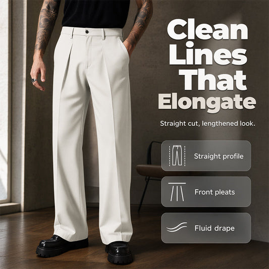 📢📢40% OFF !! ⏰Men's Soft Draped Straight Leg Pants