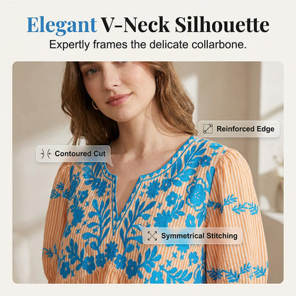 📢📢40% OFF !! ⏰Embroidered Breezy Blouse