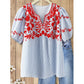 🌸 50% OFF NOW! 🌸Embroidered Breezy Blouse