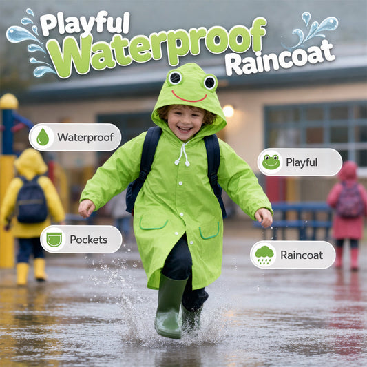 📢📢40% OFF !! ⏰Waterproof Kids Rain Poncho with Hood