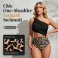 🎉 2026 Sale — Over 69,000 Sold! 🐆 Women One-Shoulder Swimsuit – Cutout Leopard Bathing Suit ☀️