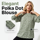 Women's Casual Polka Dot 3/4 Sleeve Blouse Top