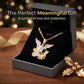 📢📢40% OFF !! ⏰Tri-Tone Angel Guardian Pendant Necklace🪽📿