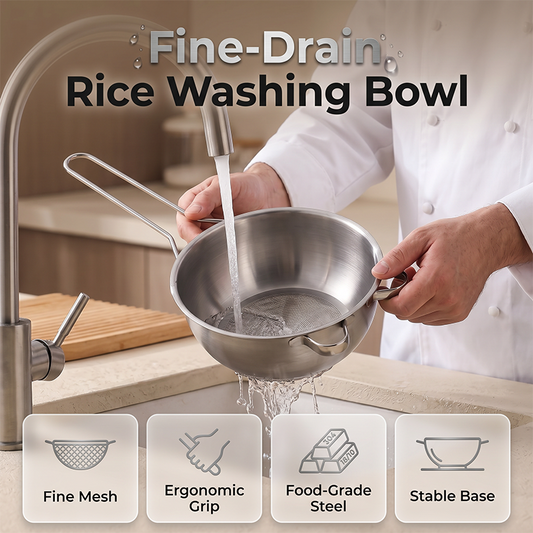 📢📢40% OFF !! ⏰Fine-Drain Rice Washing Bowl