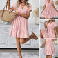 🌸 50% OFF NOW! 🌸Women's V-Neck Loose-Fit Dress with Ruffle Hem 👗 Flattering V-Neck, Playful Ruffles  ✨