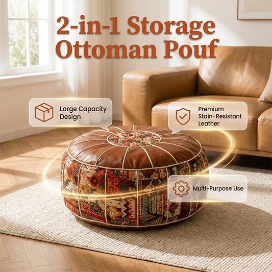 📢📢40% OFF !! ⏰Multifunctional Storage Ottoman Pouf