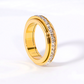 📢📢50% OFF !! ⏰Titanium Steel Rotatable Spinner Ring with Zirconia