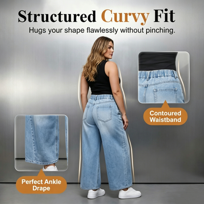 📢📢40% OFF !! ⏰Women's Wide-Leg Jeans with Patch Pockets