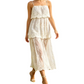 📢📢40% OFF !! ⏰Women Elegant White Lace Spaghetti Strap Maxi Dress