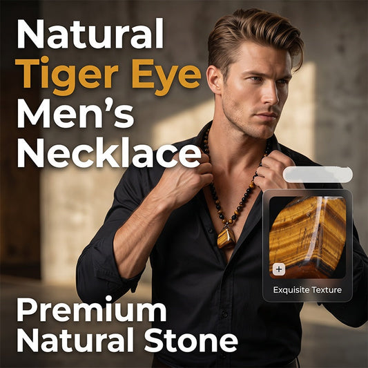 📢📢40% OFF !! ⏰Men's Tiger's Eye Beaded Necklace