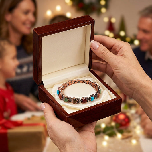 📢📢40% OFF !! ⏰Antique Copper Finish Magnetic Stone Bracelet