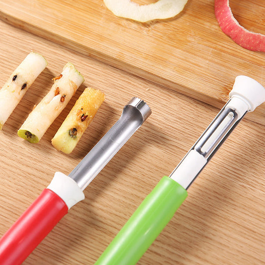 📢📢50% OFF !! ⏰Stainless Steel Fruit Corer & Peeler 2 in 1