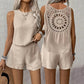 📢📢40% OFF !! ⏰Women's Casual Sleeveless Top Shorts 2-Piece Set
