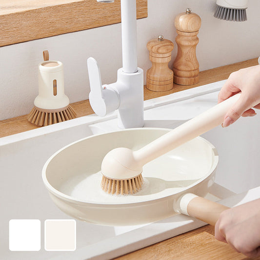 📢📢50% OFF !! ⏰Rotatable Hanging Pot Brush Set‑Easy‑Clean Kitchen Scrub Brush for Pots Pans & Sinks