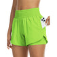 Women Athletic Yoga Shorts Doubled Layer Gym Shorts