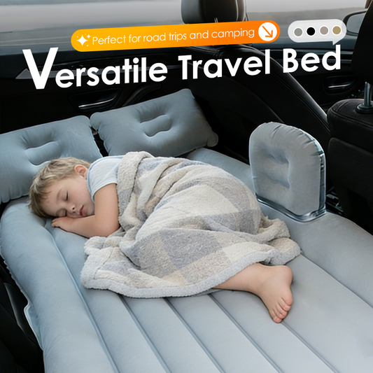 📢📢40% OFF !! ⏰Inflatable Car Air Mattress Travel Bed