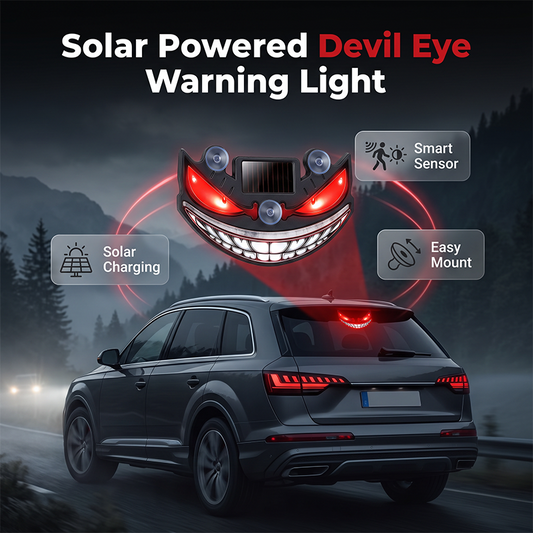 📢📢50% OFF !! ⏰Solar Devil Eye LED Car Warning Light