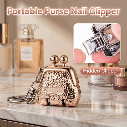 📢📢30% OFF !! ⏰Foldable Purse-Shaped Nail Clipper Keychain
