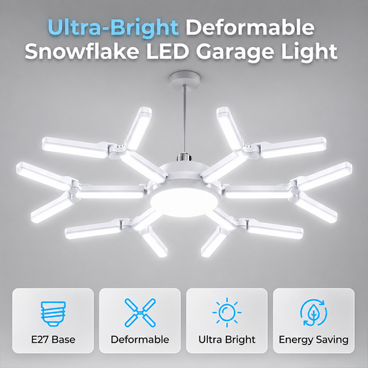 📢📢40% OFF !! ⏰Deformable Snowflake LED Garage Light