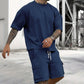 📢📢40% OFF !! ⏰ Men's Casual Short Sleeve T-Shirt Shorts Set