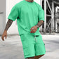 📢📢40% OFF !! ⏰ Men's Casual Short Sleeve T-Shirt Shorts Set