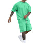 📢📢40% OFF !! ⏰ Men's Casual Short Sleeve T-Shirt Shorts Set
