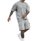 📢📢40% OFF !! ⏰ Men's Casual Short Sleeve T-Shirt Shorts Set